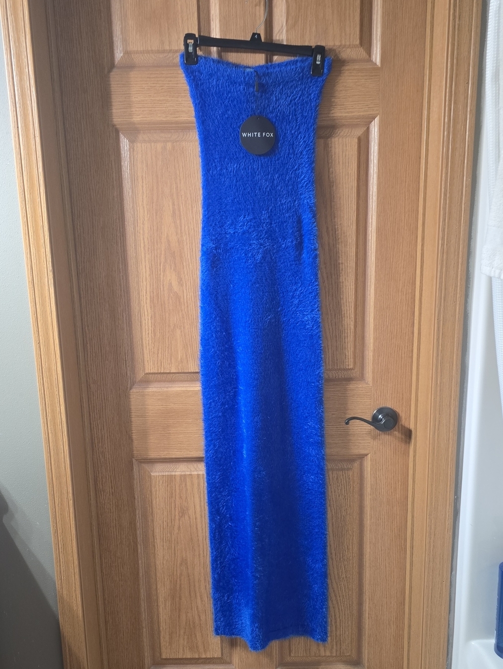 White Fox Boutique Royal Blue Fuzzy Maxi Dress